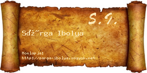Sárga Ibolya névjegykártya
