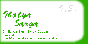 ibolya sarga business card