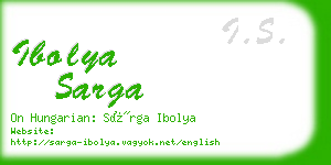 ibolya sarga business card